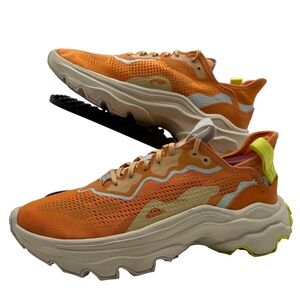 Sorel Womens 9 Kinetic Breakthru Day Lace Running Shoes Sneakers Orange Retro